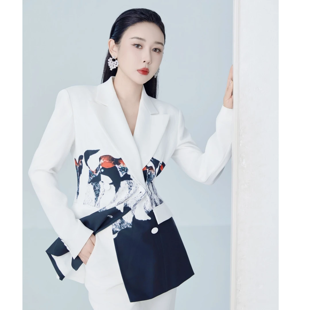 LADYPOWER《黑天鹅》系列--黑天鹅印花西装 72050A/70900E
