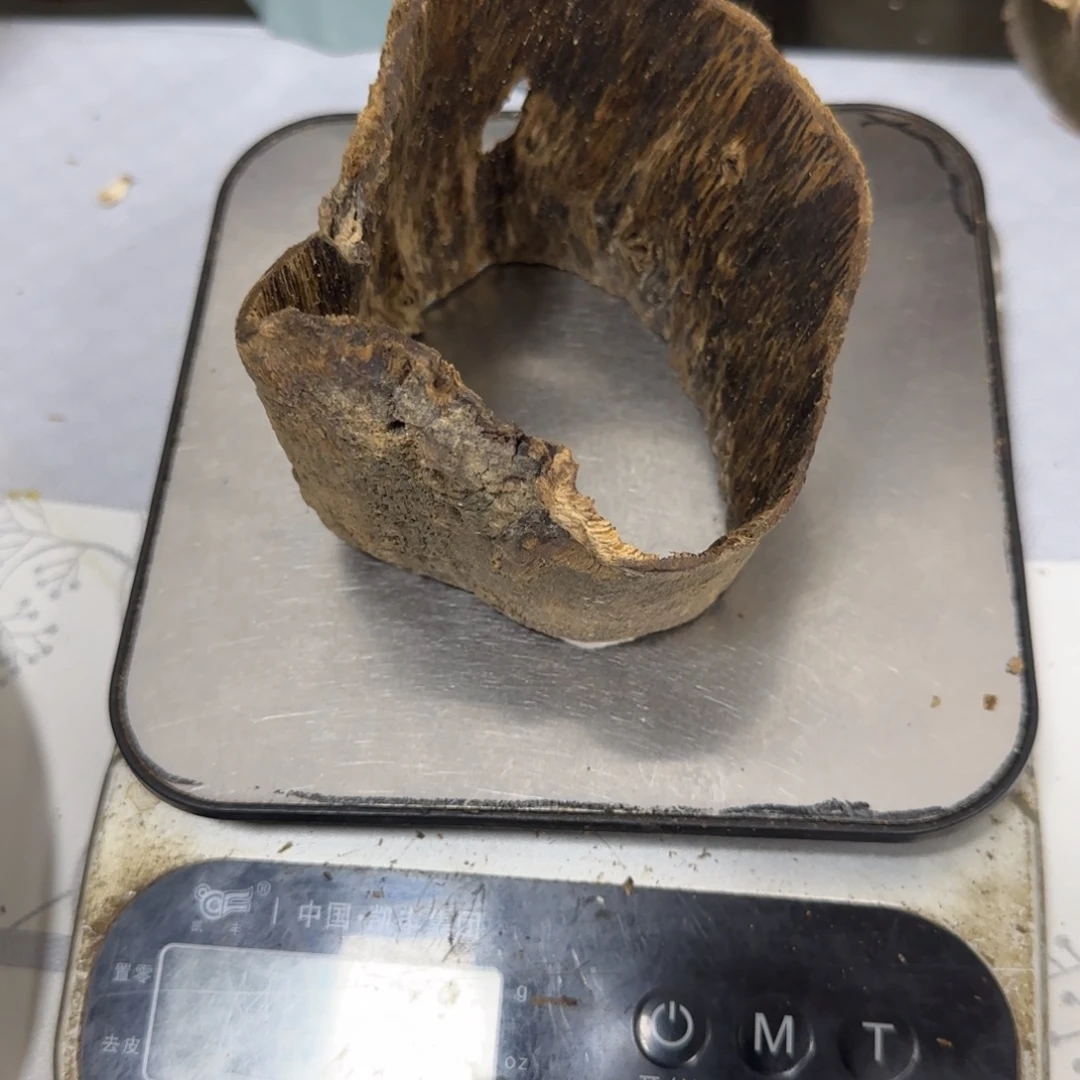 微***摆件沉香奇楠沉香天然皮油块料33.5