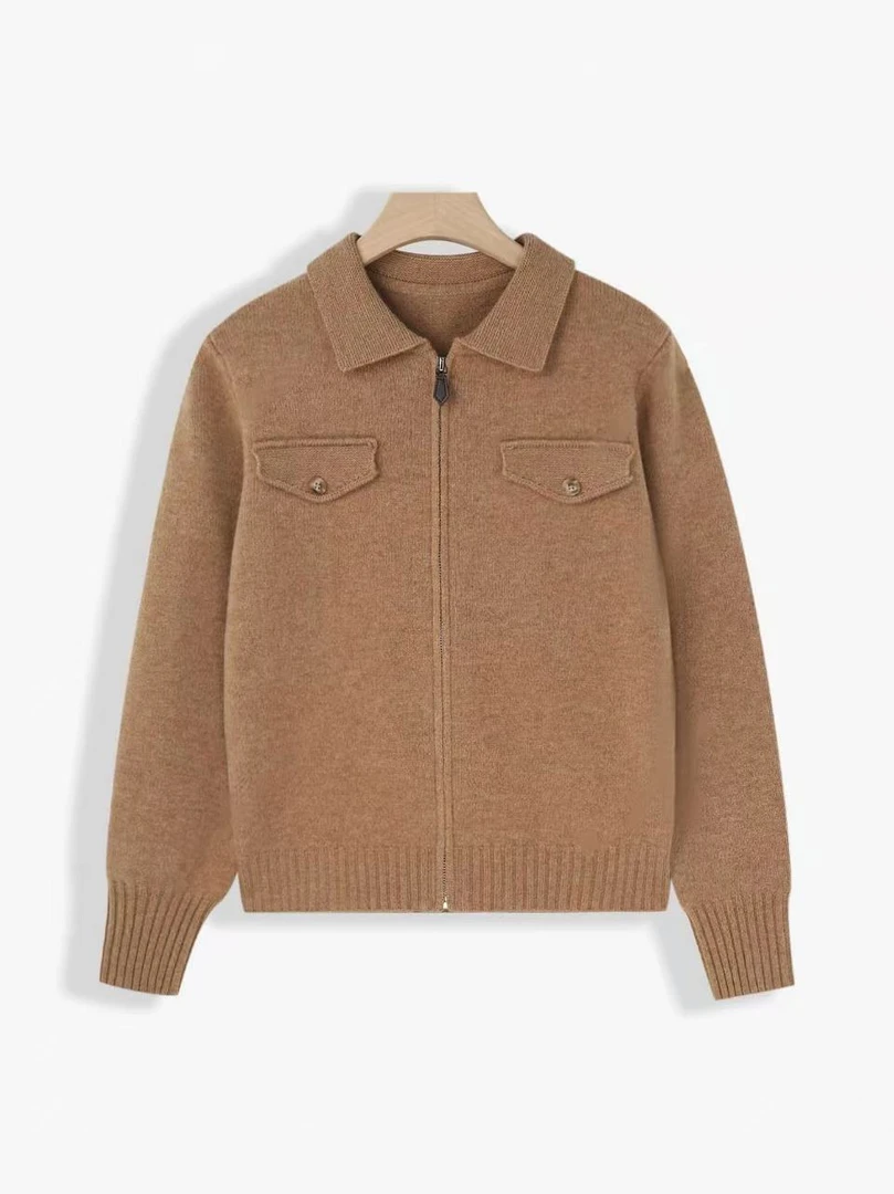 针织厚款常规衫秋冬毛衣长袖保暖 0195