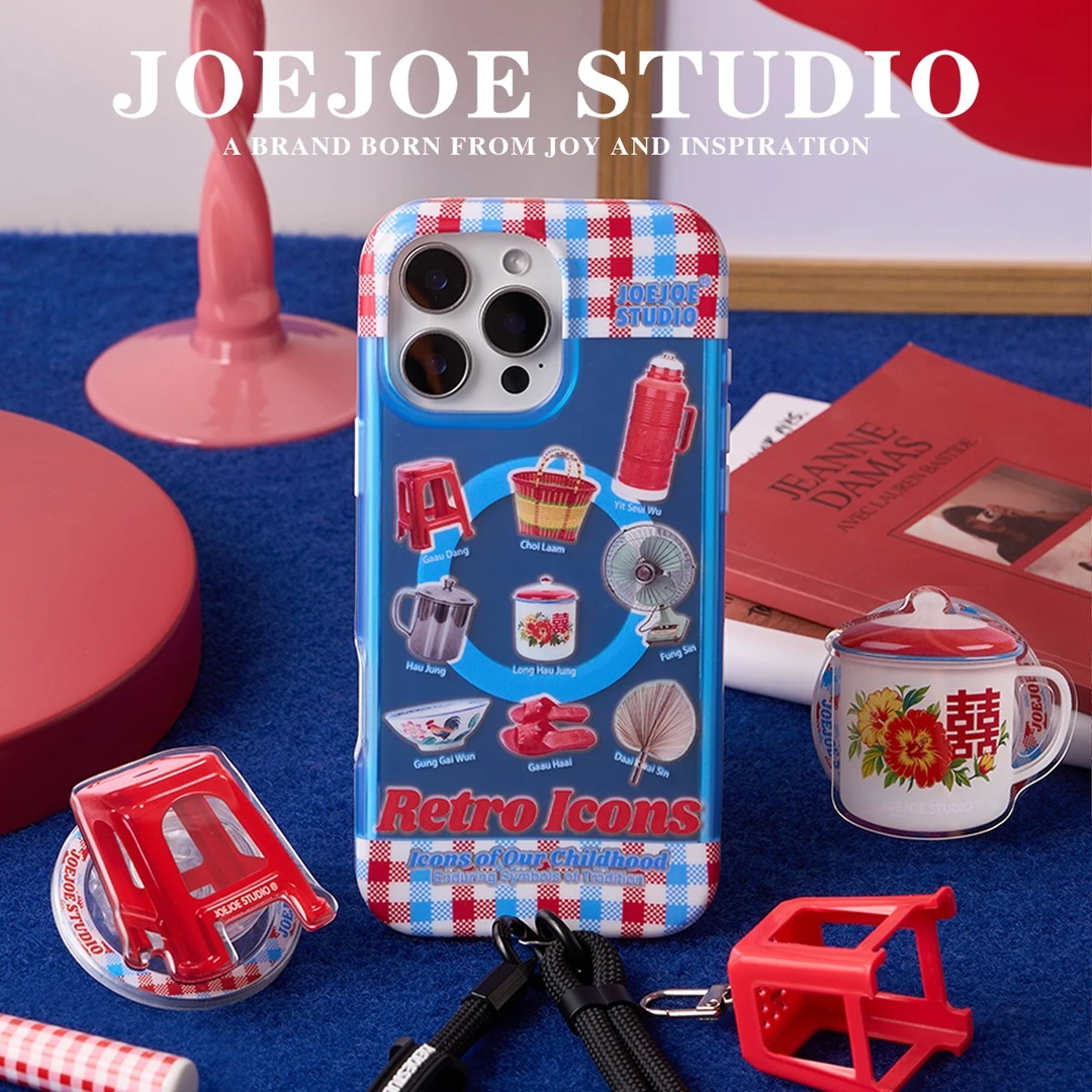 JOEJOE原创红白蓝二合一磁吸手机壳适用苹果iPhone15/14Pro/16Pro