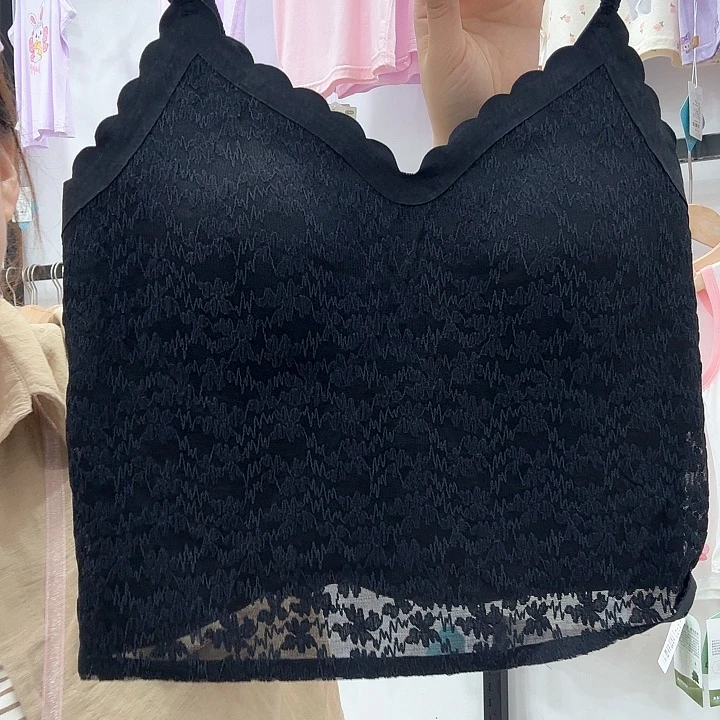 三醋酯纤维100到155斤黑色蕾丝美背