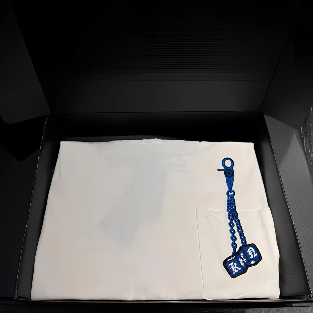 2025年刺绣圆领短袖T恤美式休闲T恤情侣款EP2291