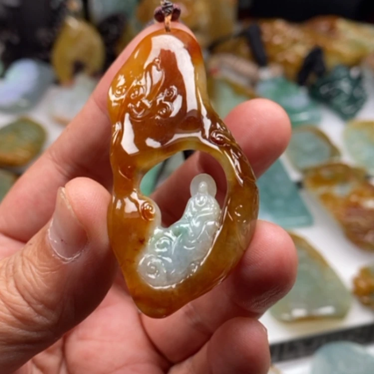 【闪购商品】翡翠颈饰未镶嵌缅甸翡翠A货吊坠