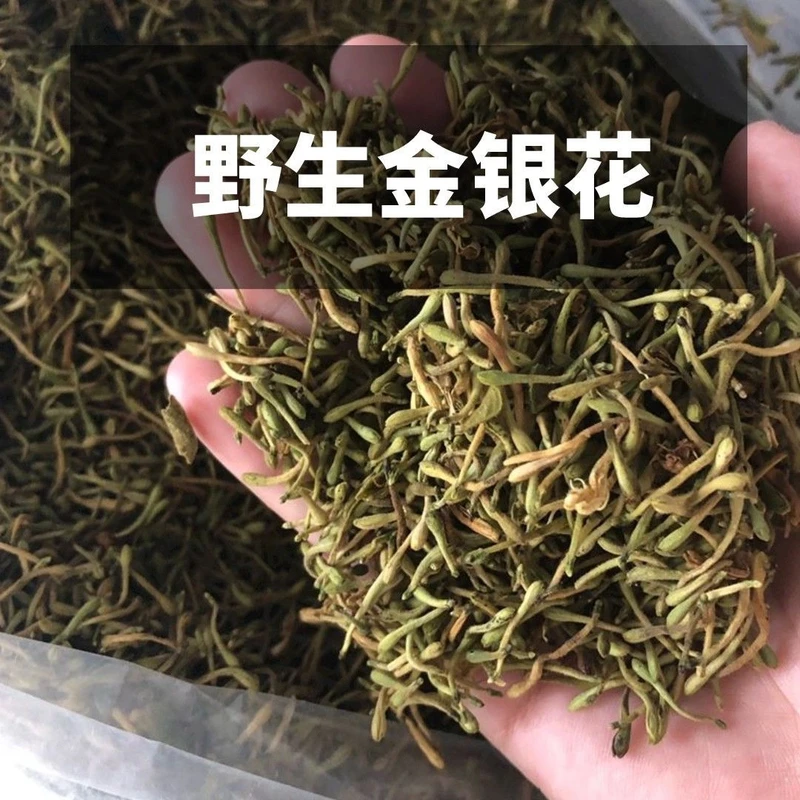 老百姓采摘山上金银花 花香足口感好150g