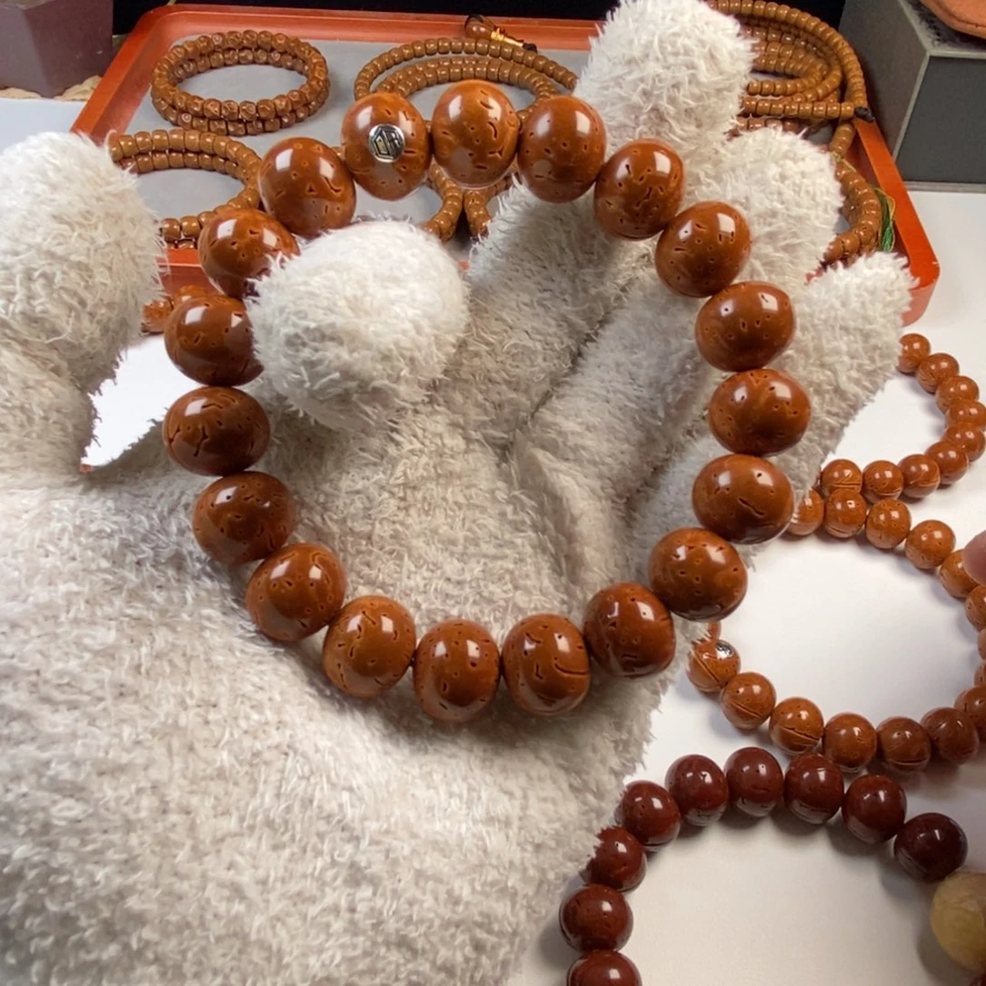 桃核手串正版红魔银标1.48000000