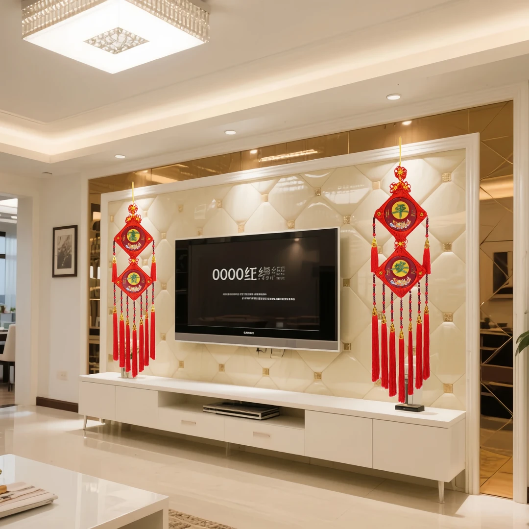 【【福利】【新款仿玉对联】纯手工中国乔新婚过年吉祥挂件