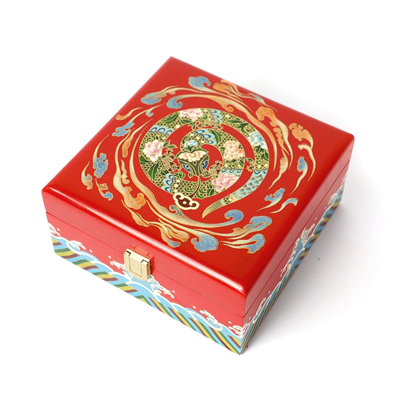 首饰盒/箱 平遥推光漆器首饰盒结婚礼物嫁妆盒福海瑞蛇