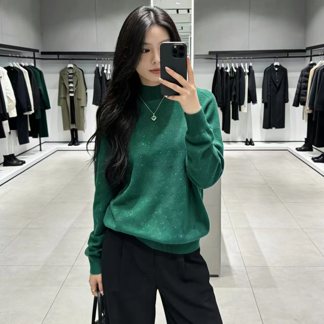 无缝一体！胸92-150长63（部分无三标介意勿拍）细闪针织上衣HJ 5095