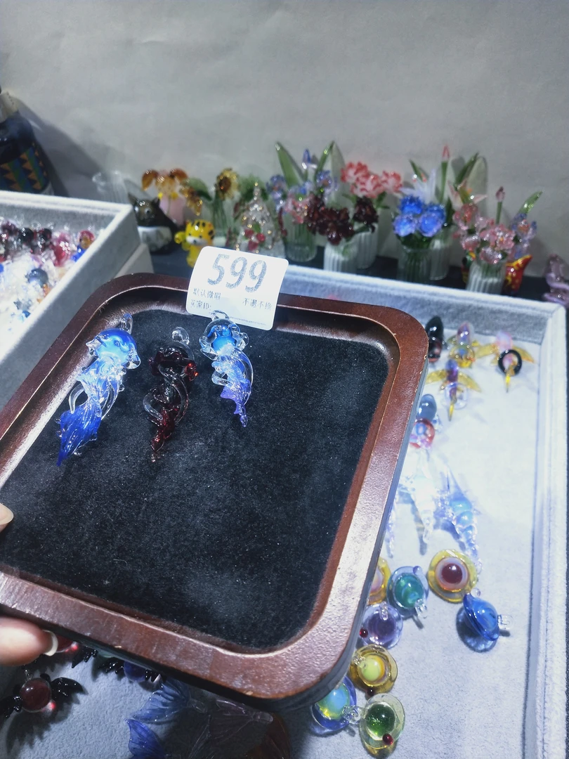 纯手工琉璃灯工玻璃吊坠