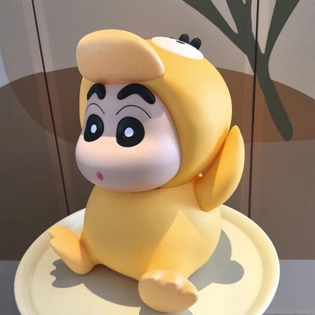 蜡笔小新宝可梦坐姿可达鸭小新中号26cm可达鸭摆件手办可爱模型