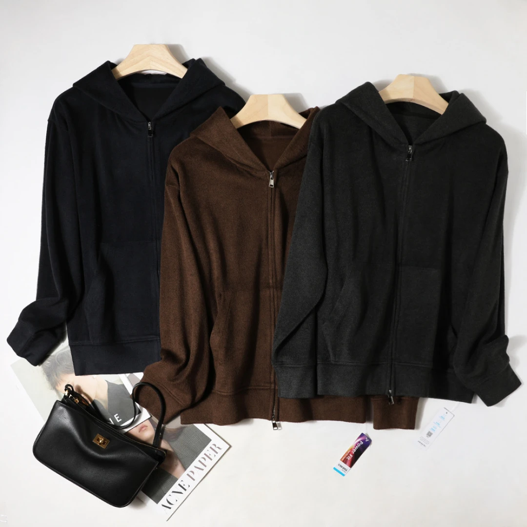 Yun Shen-「牦牛绒大气经典开衫」天丝腈纶保暖遮肉开衫外套6038-DC