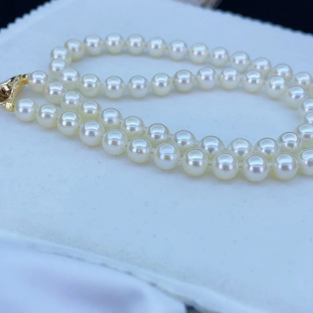 海水珍珠项链银S925镶嵌87号6:0一7:0