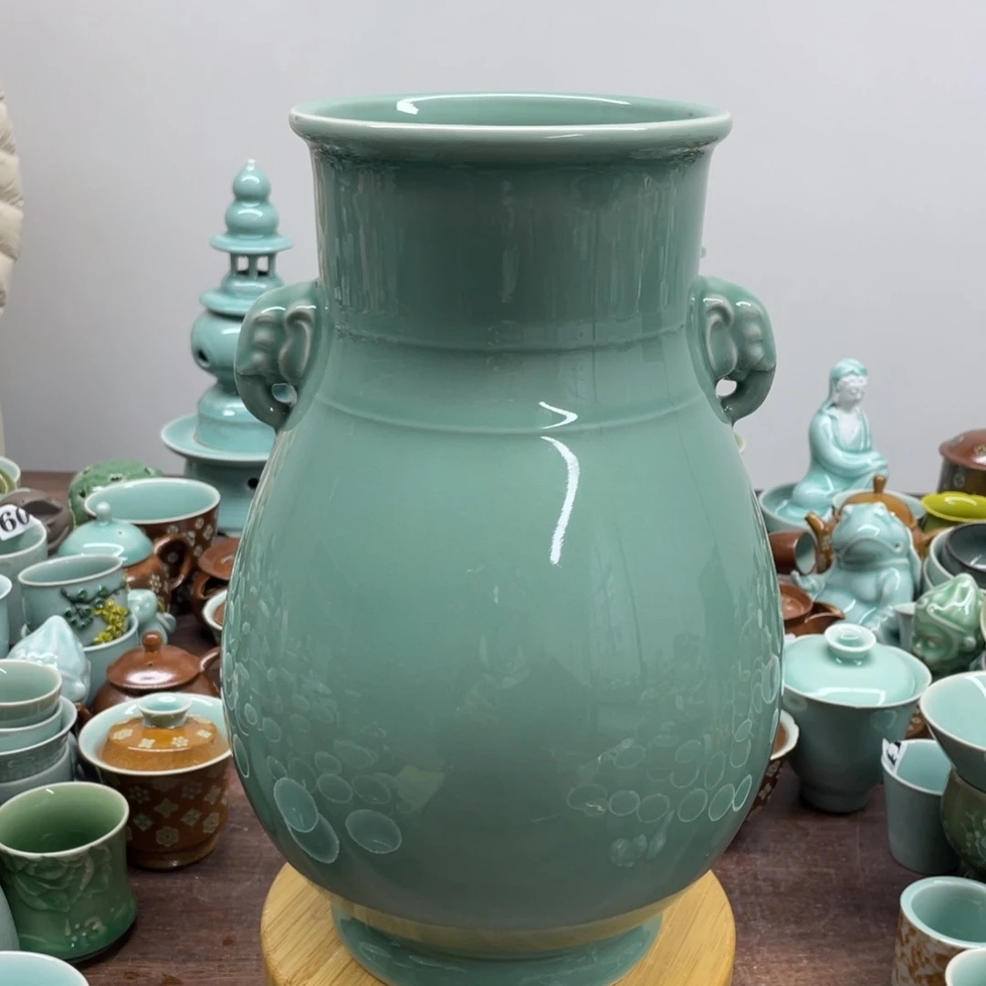 微瑕特价青瓷31*14.5花瓶