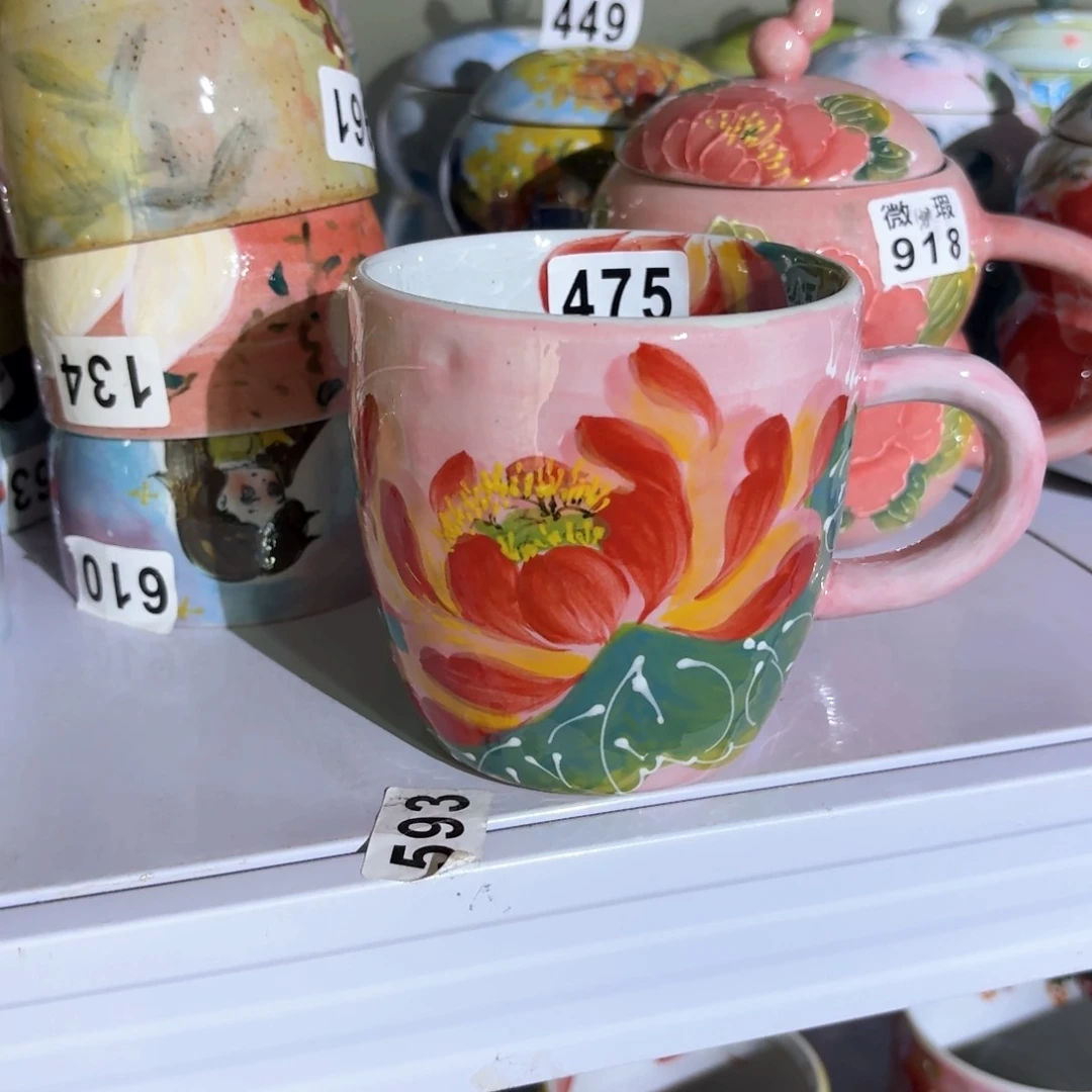 景德镇手绘高温釉下彩陶瓷茶具