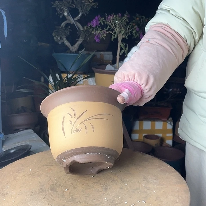 紫砂宜兴紫砂花盆75