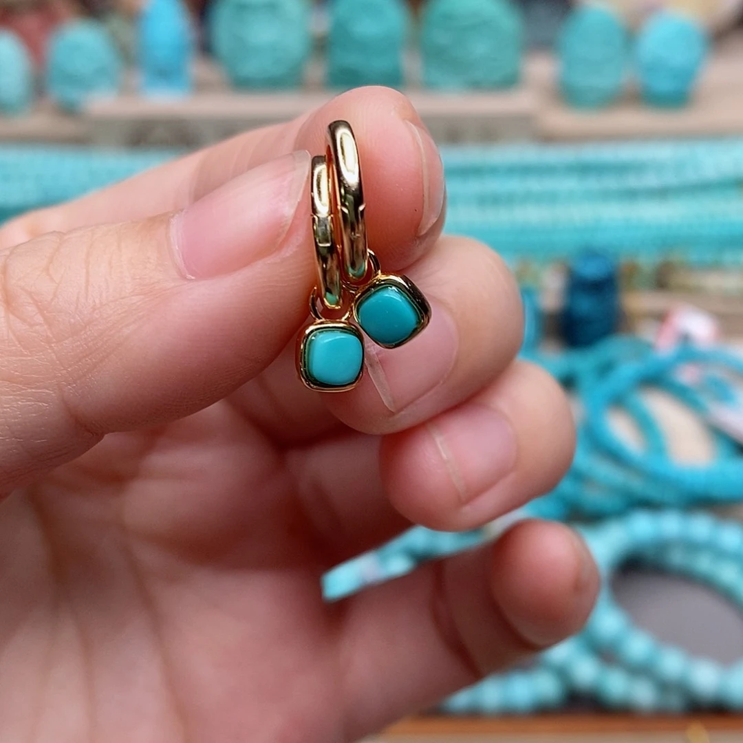 绿松石珠宝奇石银S925镶嵌