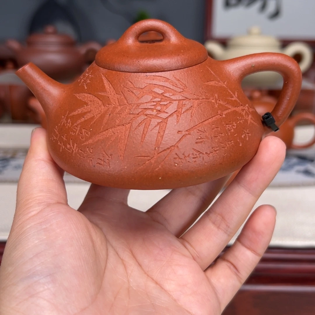 茶壶紫砂宝山红泥200