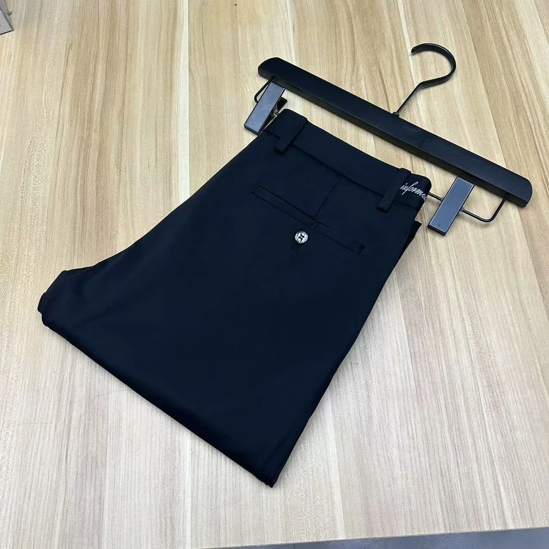 B012 男士纯黑商务休闲裤