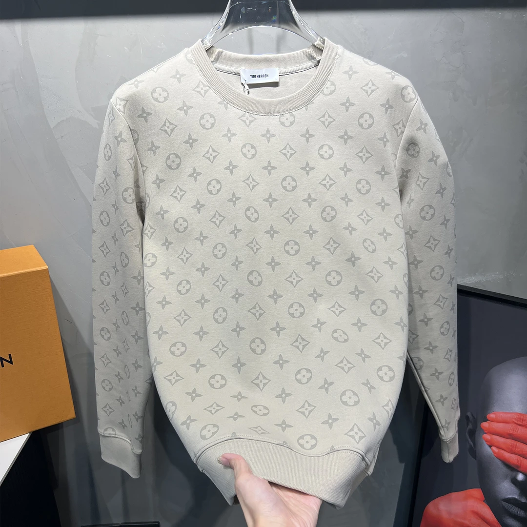 欧洲站男士时尚满印个性卫衣潮流百搭欧货个性长袖上衣新款2025秋