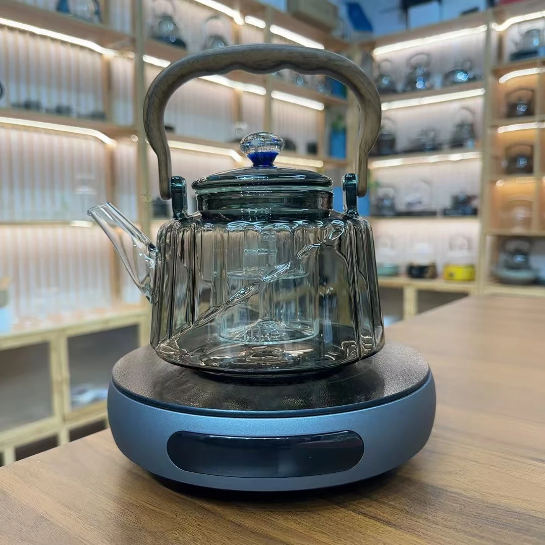 正茗堂超薄电陶炉烧水泡茶壶耐高温家用加厚玻璃煮茶器薄款电热炉
