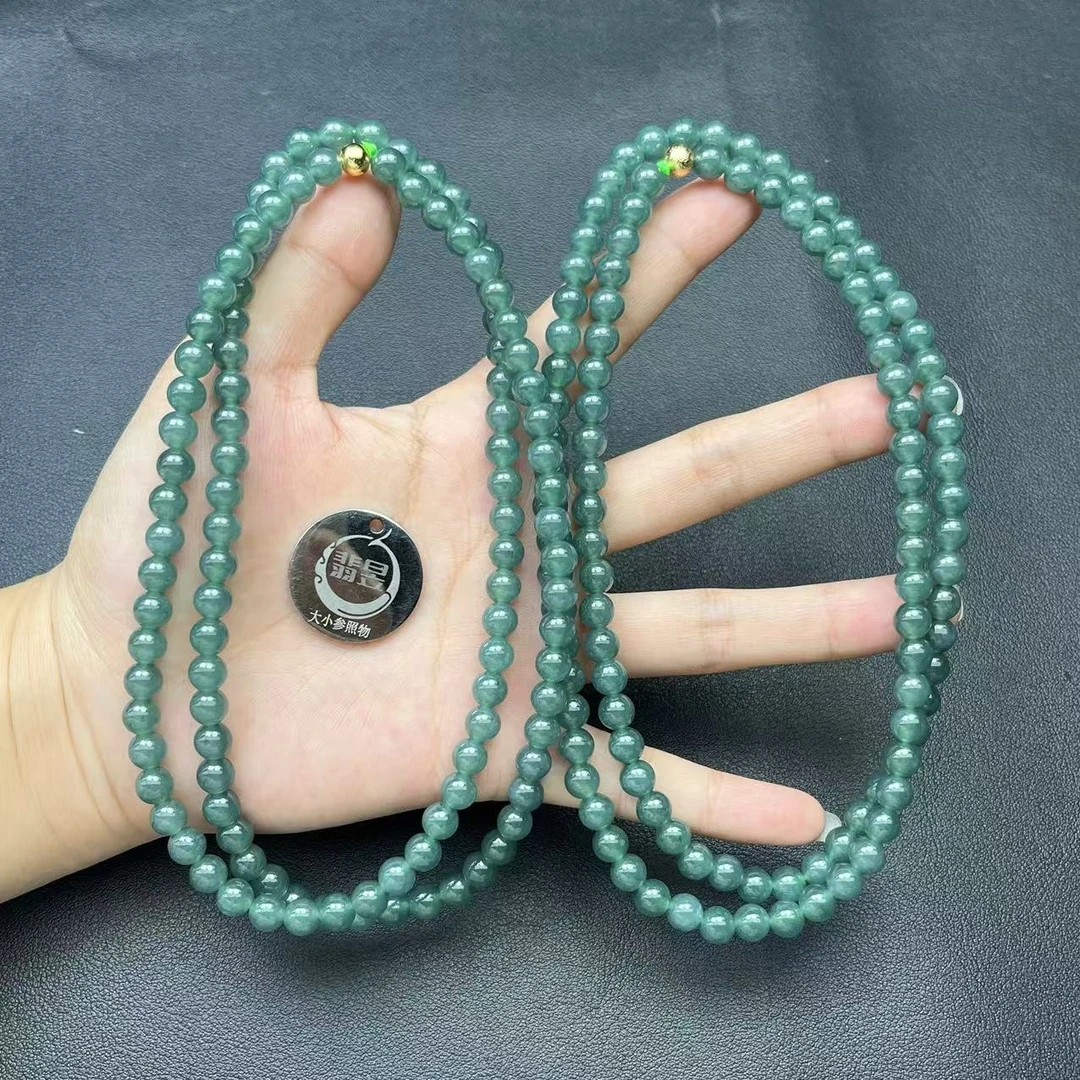 翡昱-N8-19894-天然A货翡翠珠链/约6+/约108颗/-多样性发其一C