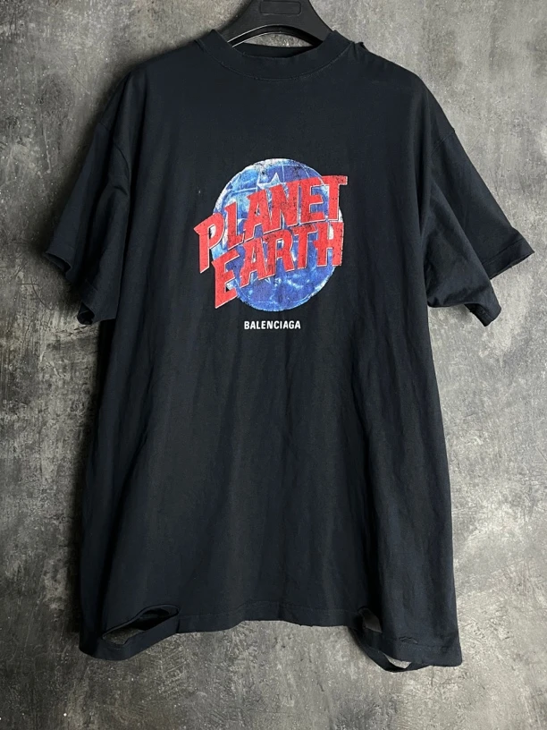 全新未使用 Balenciaga/巴黎世家 2码*1/行星地球宽松短袖/02042