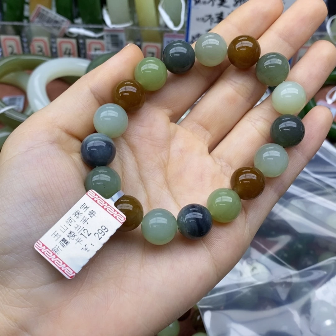 和田玉未镶嵌手串卡12