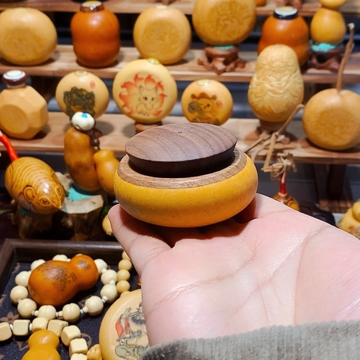 红檀木口茶叶罐葫芦