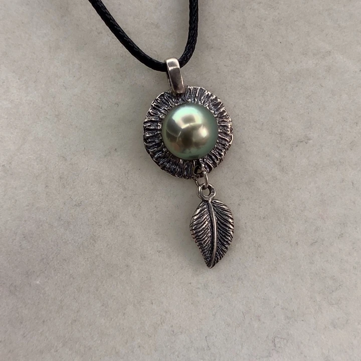 银S925镶嵌吊坠(不含链)海水珍珠