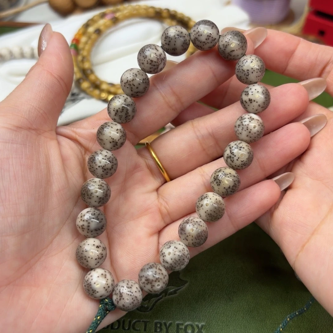 手串星月菩提11mm圆珠手持❗️玉化黑冰糖石玉料❗️
