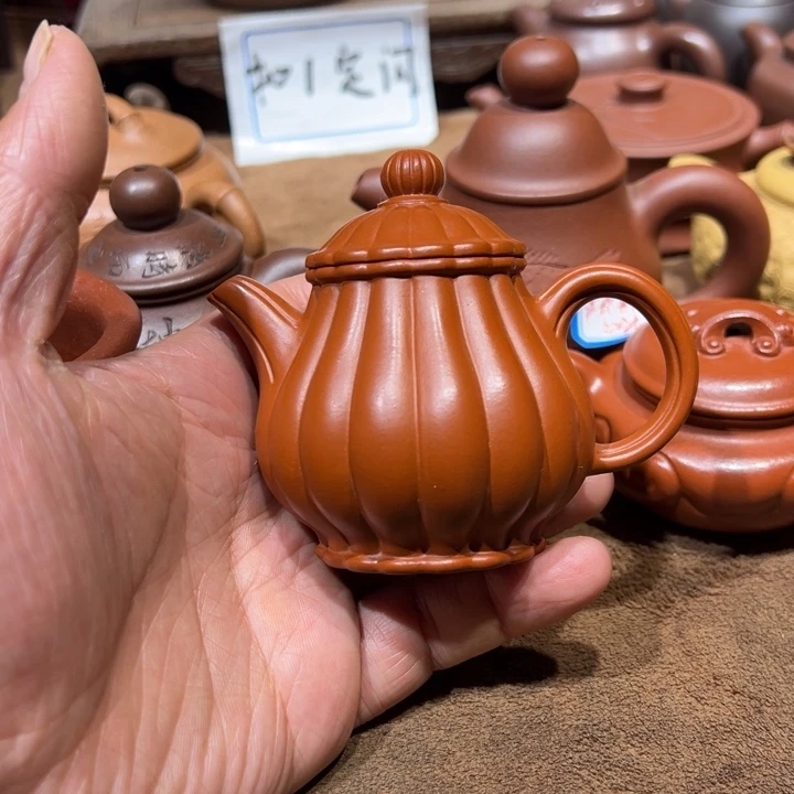 看***淡紫砂茶壶宜兴紫砂