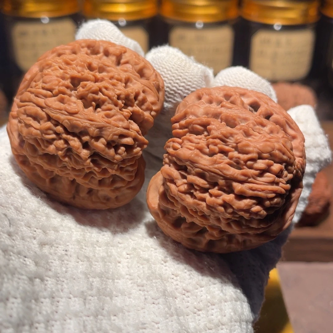 文玩核桃把件47拉丝球疆