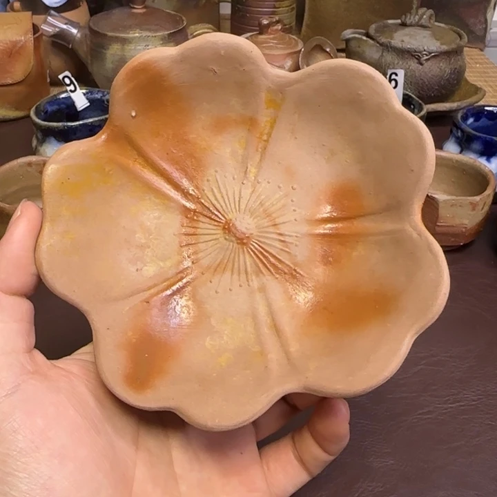 木村玉舟壶承备前烧