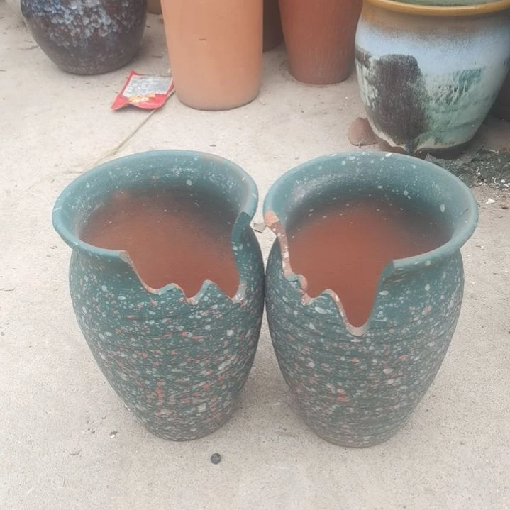 红陶口14高21瑕疵