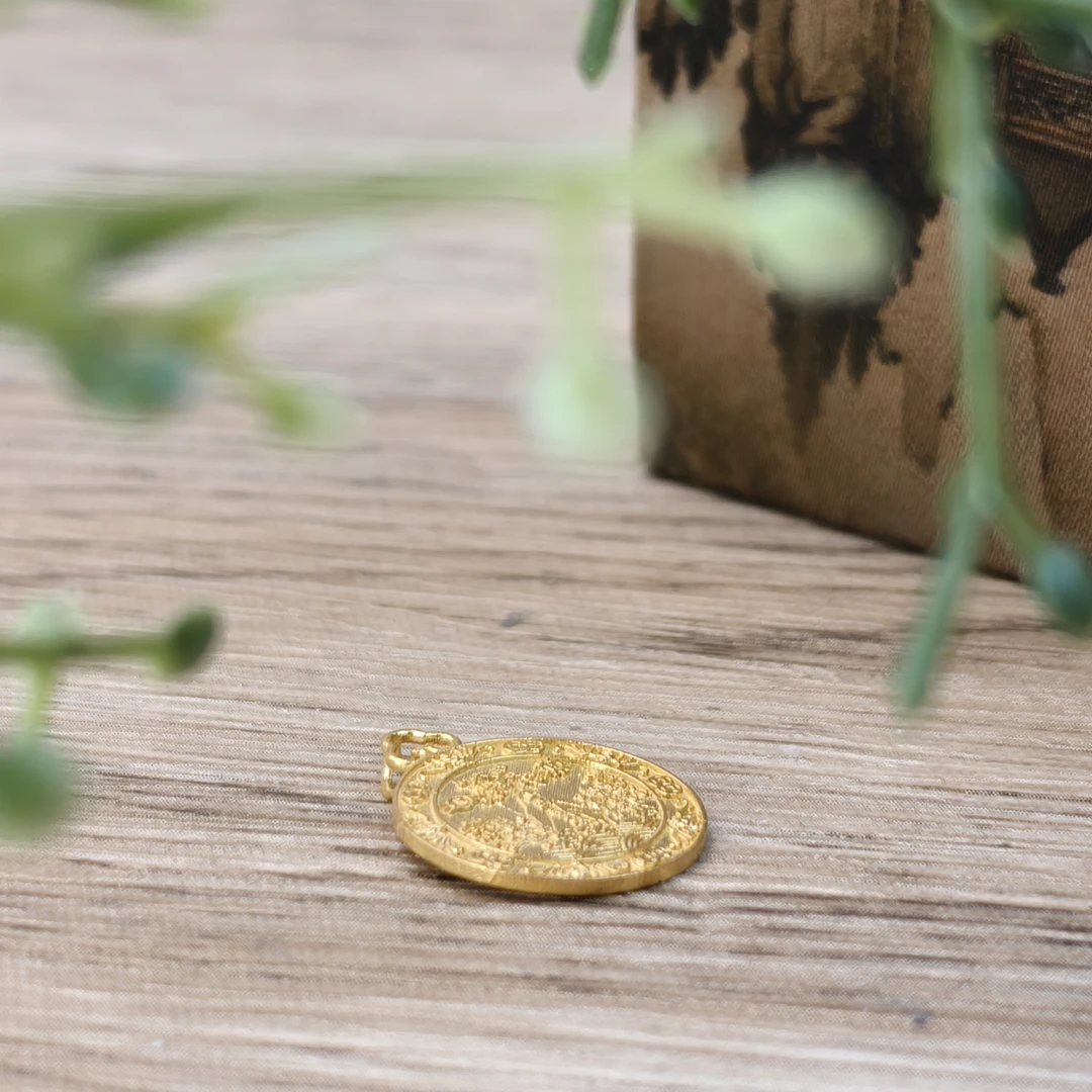 【灵柒】山海18K金吊坠+名+日期+地址