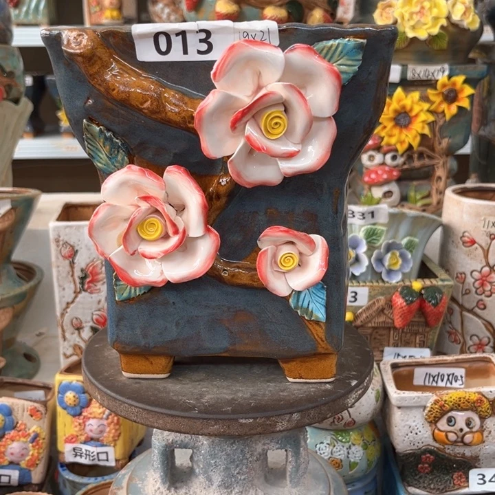 紫砂花盆粗陶材质多肉花盆