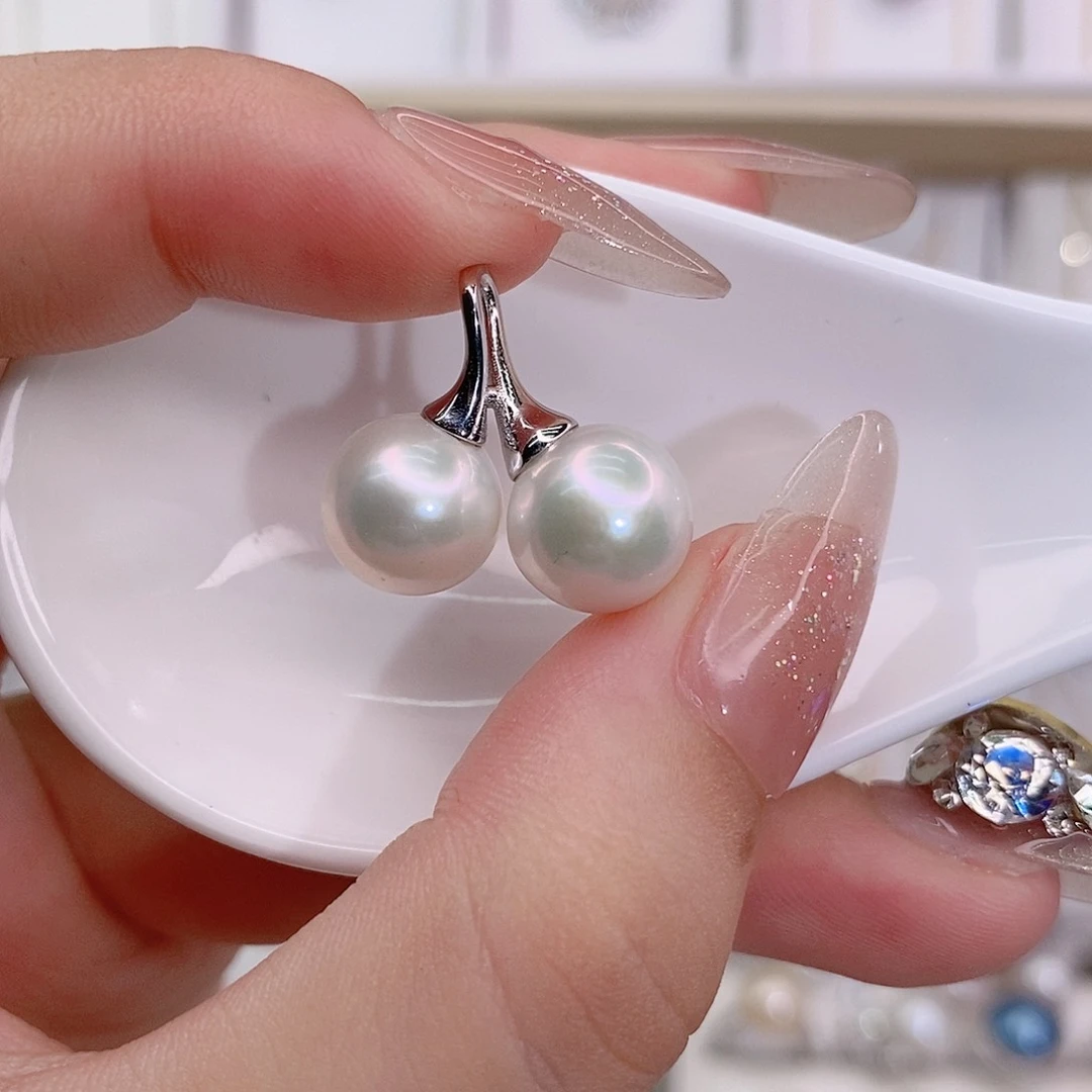 采***猪淡水珍珠银S925镶嵌颈饰