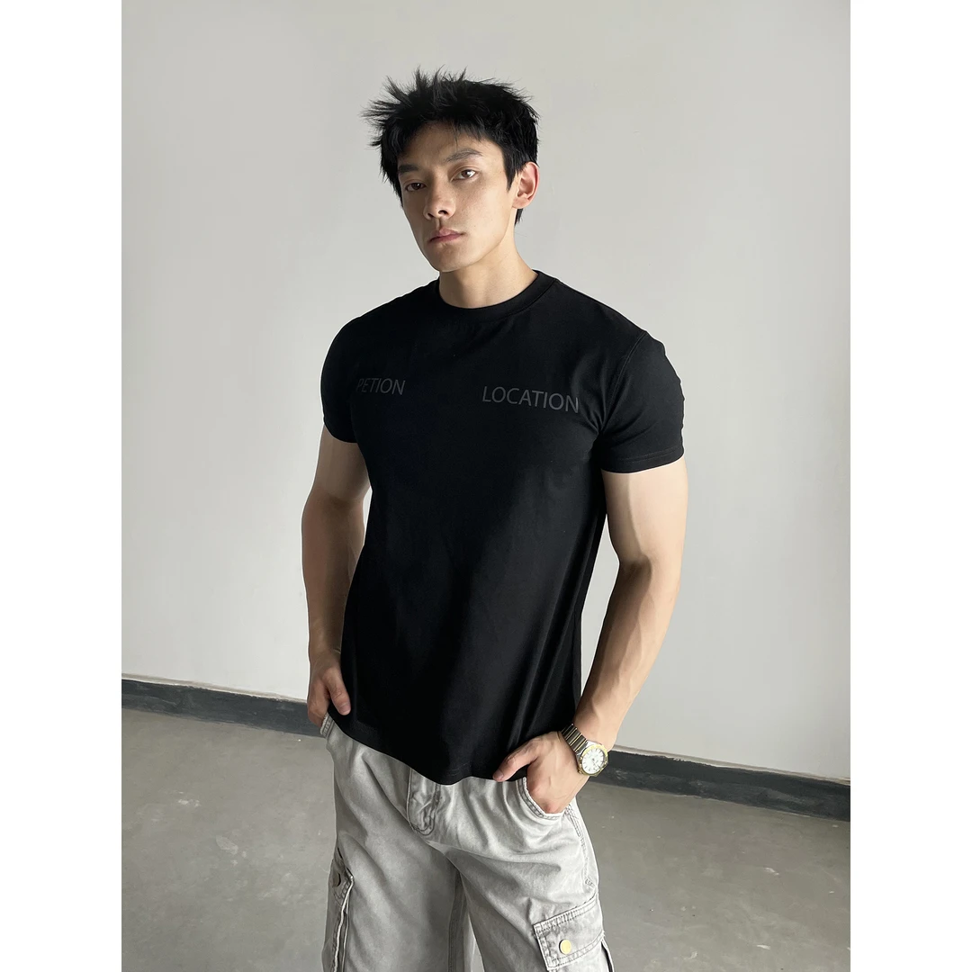 DAY NY美式字母健身短袖t恤休闲夏季正肩boxy版型上衣男女百搭tee