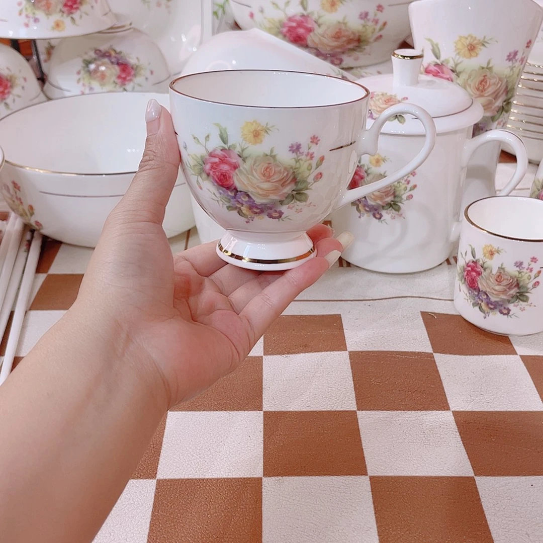 无***虑45%以上骨粉骨瓷咖啡杯不带碟3个