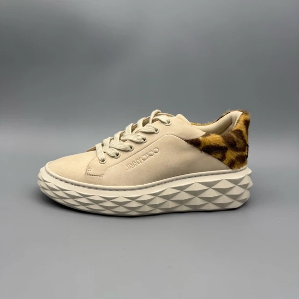 JIMMY CHOO/吉米周 J76 卡其豹纹休闲鞋 时尚潮流
