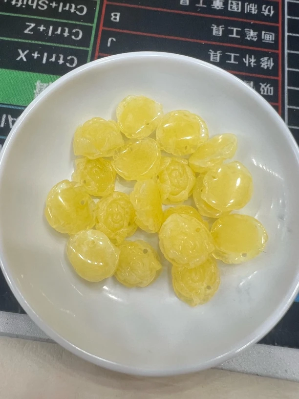 【全品珠宝】天然蜜蜡荷花 A390 5个