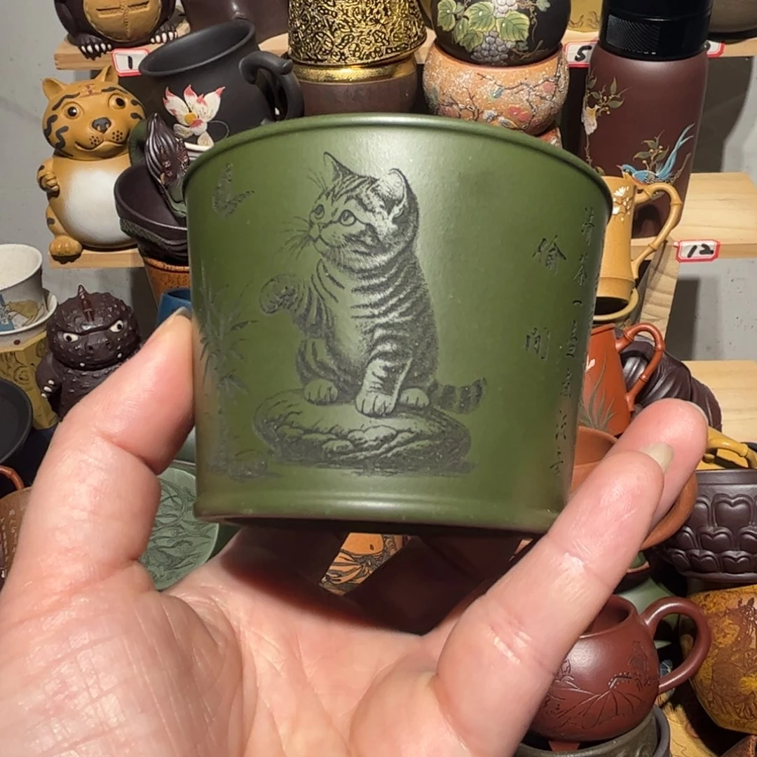 紫砂茶杯宜兴紫砂主人杯