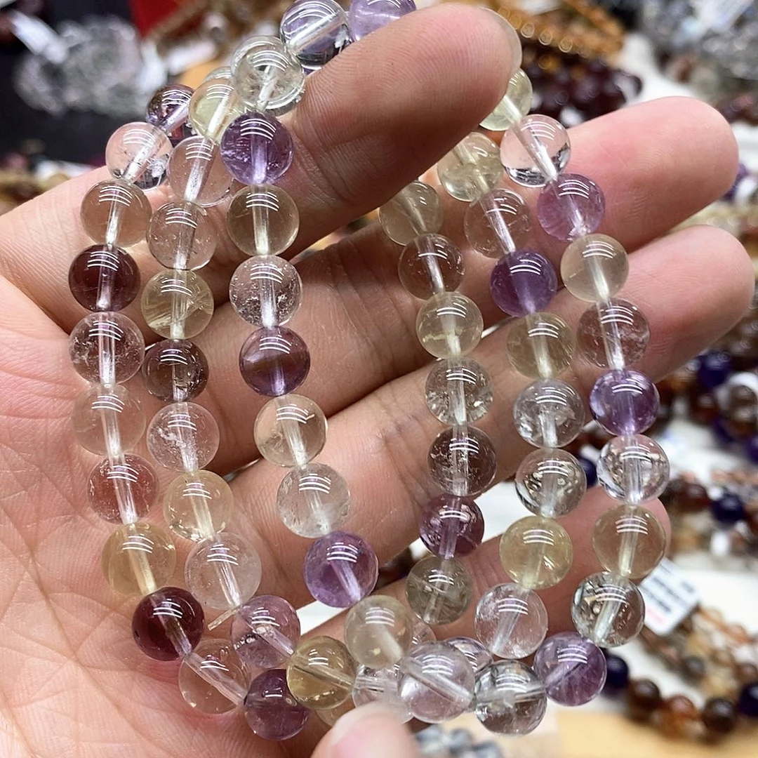 水晶手链未镶嵌多样性发货发一条