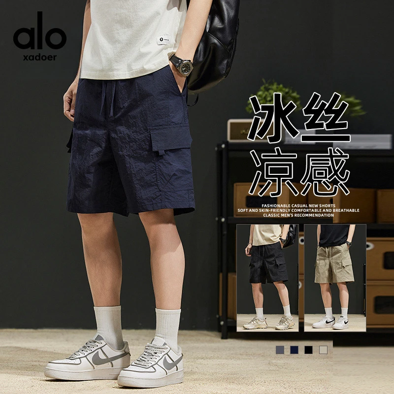 Aloxadoer新款男士高街运动男士短裤潮牌速干户外休闲百搭潮流