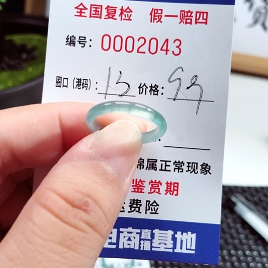 翡翠戒指未镶嵌2043