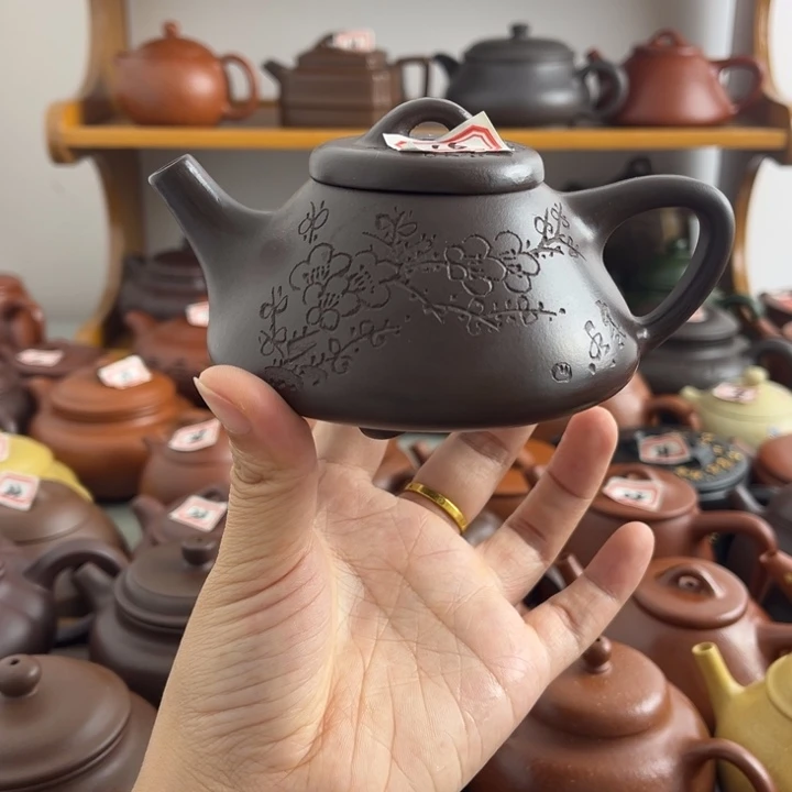 茶壶紫砂150cc紫泥半手微瑕