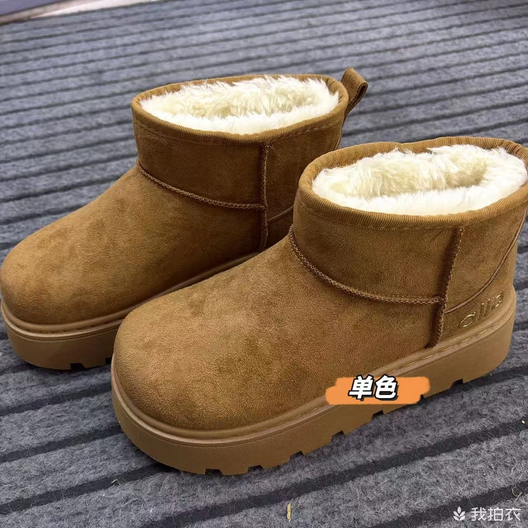 kjF016厚底雪地靴女2025新款冬季加绒加厚棉靴舒适防滑保暖