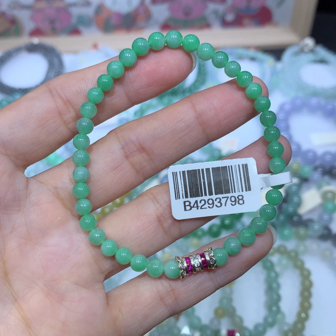 翡翠未镶嵌手链天然