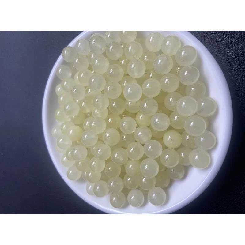 天然和田玉散珠 蜂蜜水1350--卡6MM -- 30颗(赠弹力绳)