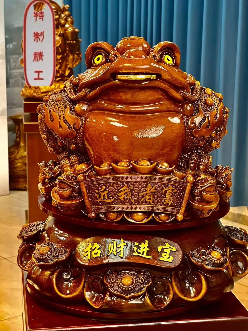 金蟾可旋转三组蟾开业送人送礼高档摆件  SPL